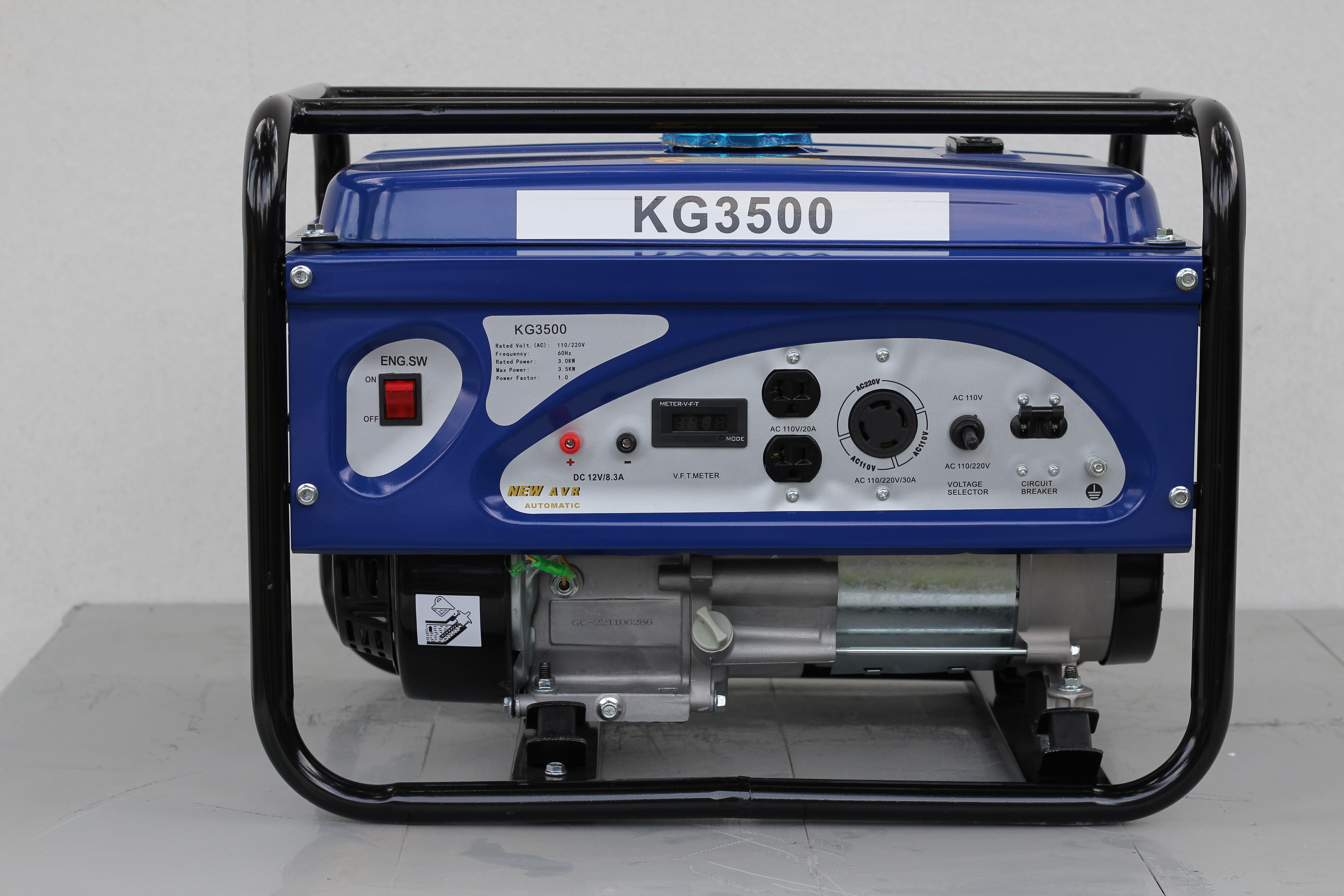 Generador HR 3.5 KW Motor 7 HP 60 HZ 110/220 V
